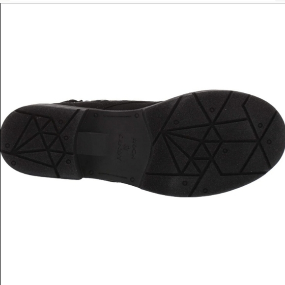 Rock & Candy by Zigi Hurley Faux Suede Ankle Lace-up Boots Black 7 - Picture 6 of 9